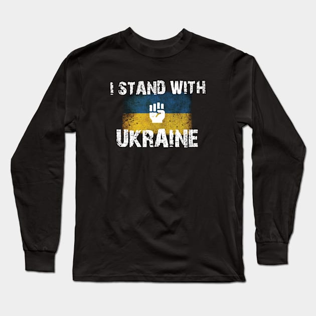 I Stand With Ukraine Long Sleeve T-Shirt by c o m e t™